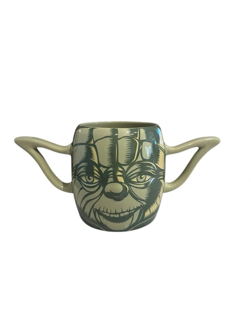 Disney‎ Parks Star Wars Yoda 3D Large Face Handle Ears Ceramic Mug